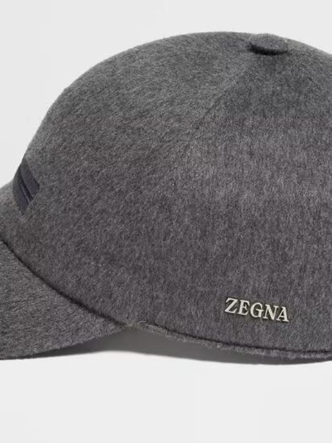 Сіра кепка ZEGNA з кашеміру: фото 1 - Invogue