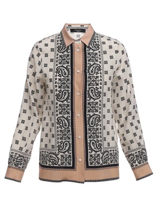 Кремовая рубашка WEEKEND MAX MARA: фото - Invogue