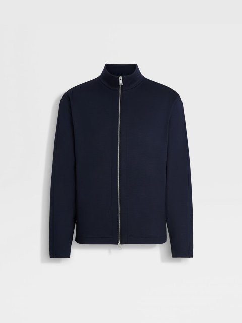 Темно-синій світшот ZEGNA з вовни: фото - Invogue