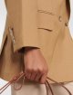 Темно-бежевий двубортний жакет Max Mara з суміші вовни, мохеру та шовку: фото 4 - Invogue