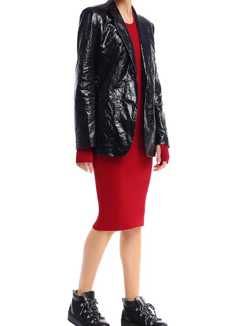 Красное платье HELMUT LANG: фото 3 - Invogue