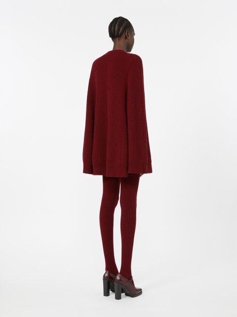 Бордова сукня MAX MARA з вовни та кашеміру: фото 3 - Invogue