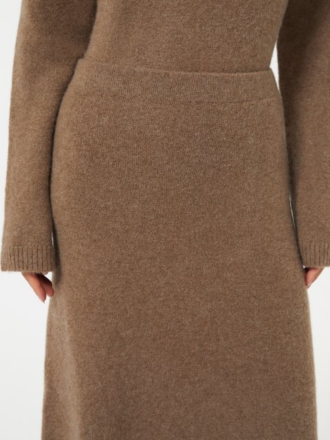 Коричневая юбка MAX MARA из кашемира: фото 4 - Invogue