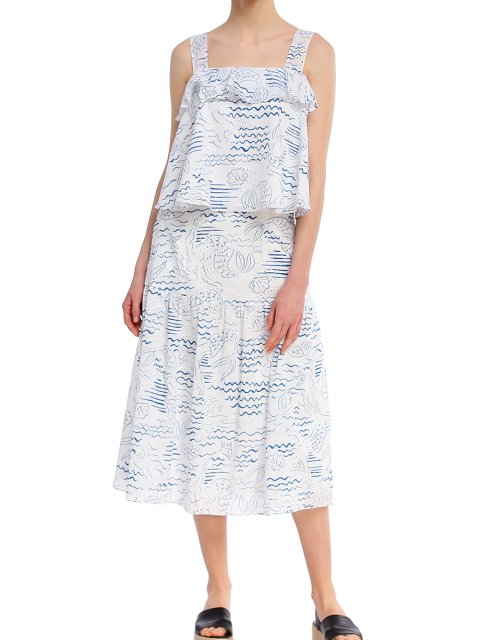 Синяя юбка KENZO: фото 1 - Invogue