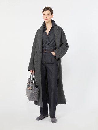 Тёмно-серое пальто Max Mara из кашемира: фото 2 - Invogue