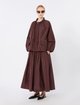 Бордова плісирована спідниця Max Mara з тафти: фото 1 - Invogue