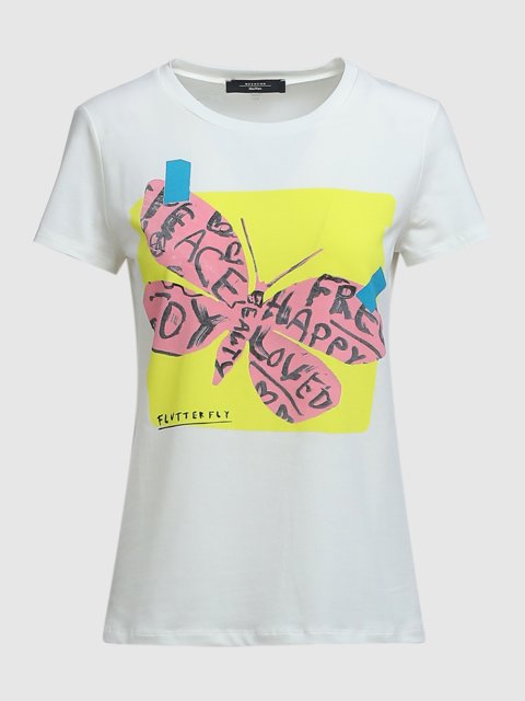 Белая футболка WEEKEND MAX MARA: фото - Invogue