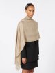Бежевый шарф с жаккардовым узором Weekend Max Mara из шерсти: фото 1 - Invogue