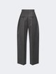 Серые брюки Pushbutton из шерсти и полиэстера: фото 2 - Invogue