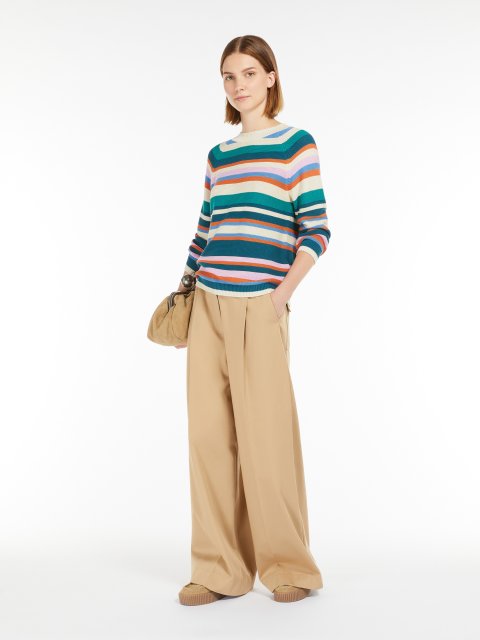Різнокольоровий светр WEEKEND MAX MARA з бавовняної пряжі: фото 1 - Invogue