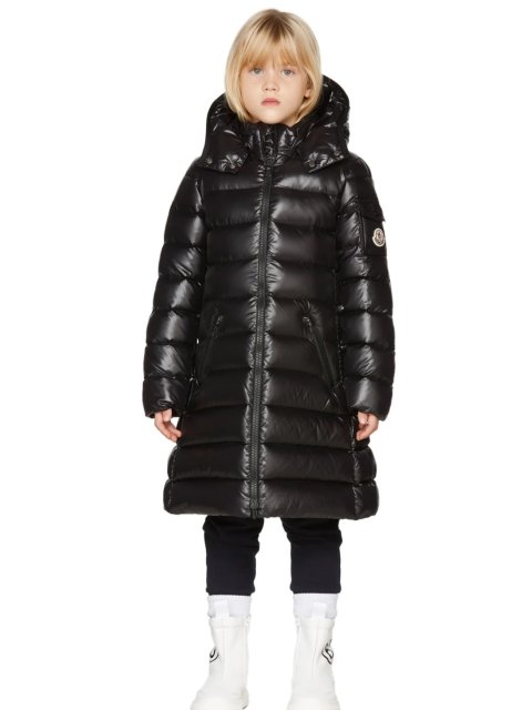 Чорне пальто MONCLER ENFANT : фото 1 - Invogue
