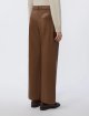 Коричневі брюки MAX MARA з екошкіри: фото 3 - Invogue