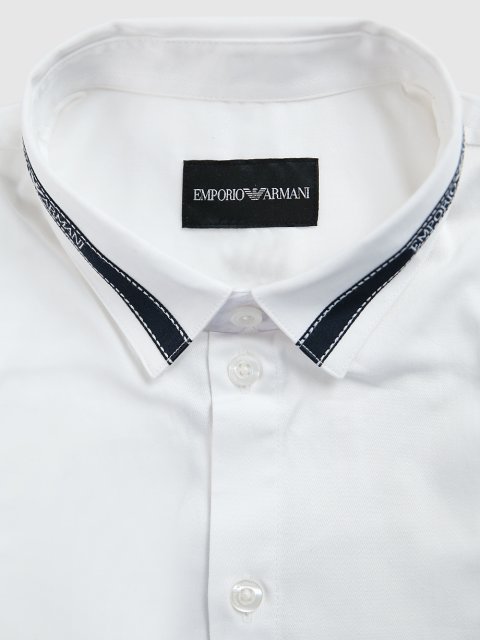 Белая рубашка EMPORIO ARMANI KIDS: фото 2 - Invogue