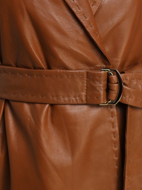 Коричневое пальто MAX MARA: фото 5 - Invogue