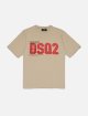 Сіра футболка Dsquared з бавовни з логотипом: фото - Invogue