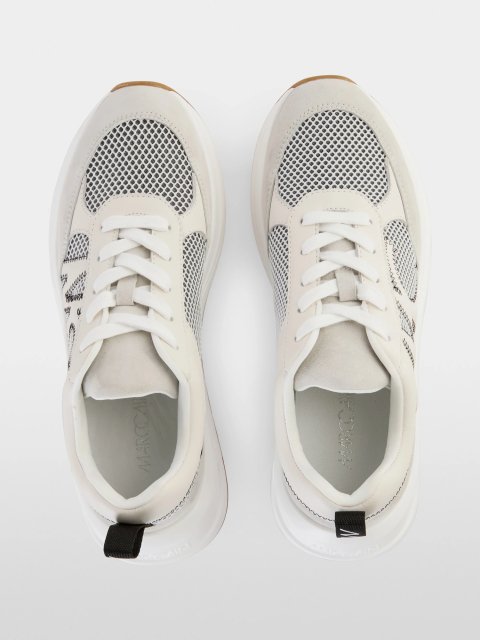 Белые кроссовки MARC CAIN из смеси кожи: фото 4 - Invogue