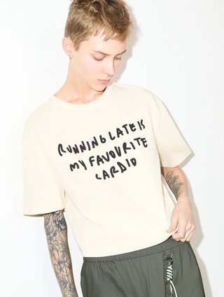 Молочная футболка Max&Co из хлопка: фото 2 - Invogue