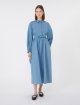 Блакитна сукня MAX MARA з бавовняної тафти: фото 1 - Invogue