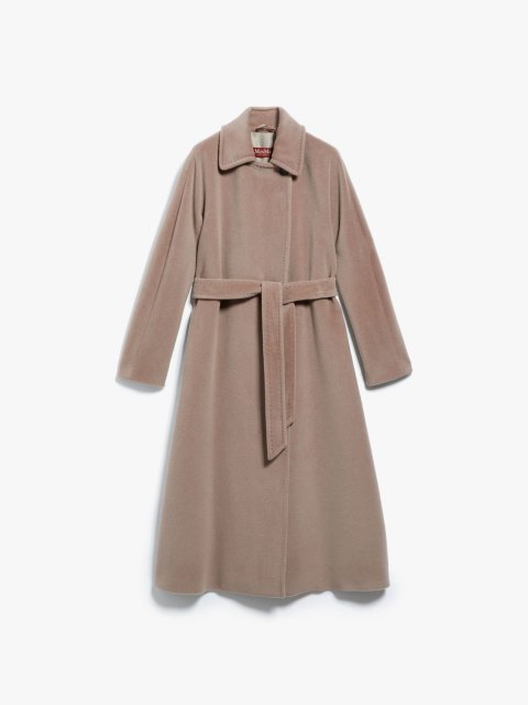 Бежеве пальто MAX MARA з вовни середньої довжини: фото - Invogue