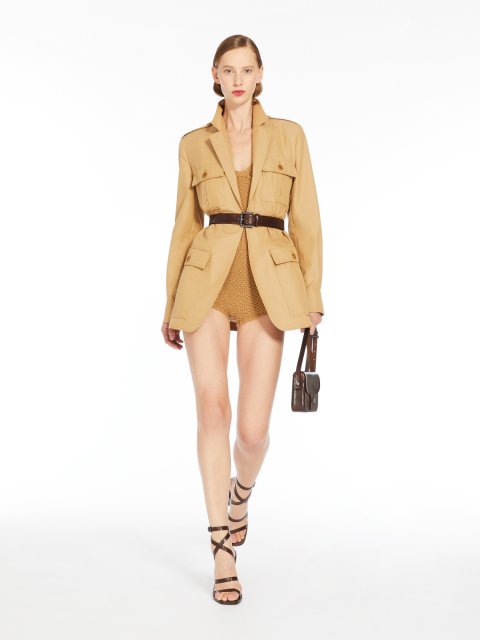 Світло-коричневий жакет Max Mara з поясом: фото 4 - Invogue