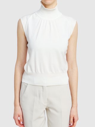 Белый свитер Sportmax: фото 2 - Invogue
