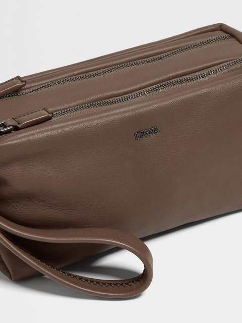 Коричневе портмоне ZEGNA зі шкіри: фото 3 - Invogue