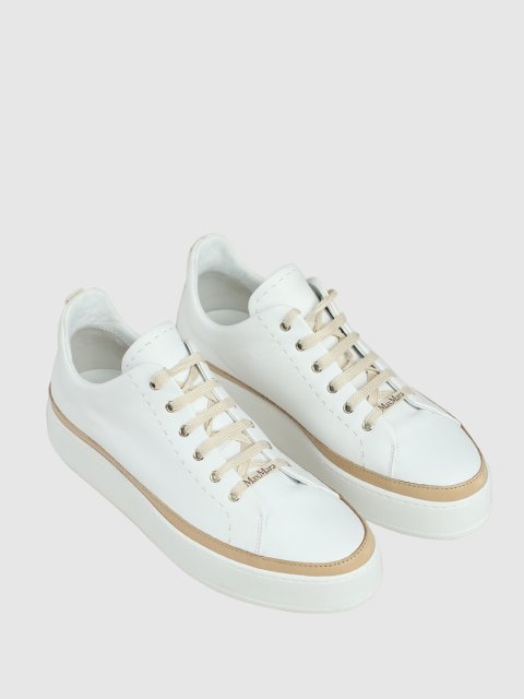 Белые сникерсы MAX MARA: фото 1 - Invogue