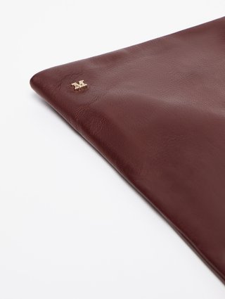 Темно-червоні рукавиці Max Mara шкіряні: фото 1 - Invogue