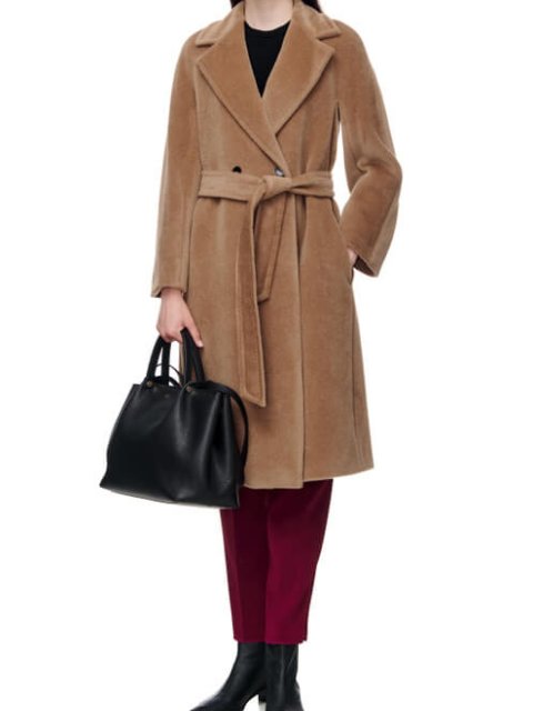 Бежеве пальто MAX MARA : фото 3 - Invogue