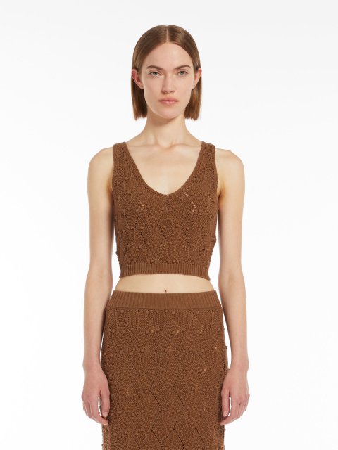 Коричневий топ MAX MARA : фото 1 - Invogue