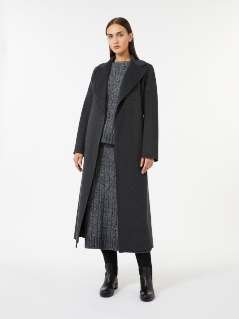 Темно-сіра спідниця MAX MARA з бавовни та альпаки: фото 1 - Invogue