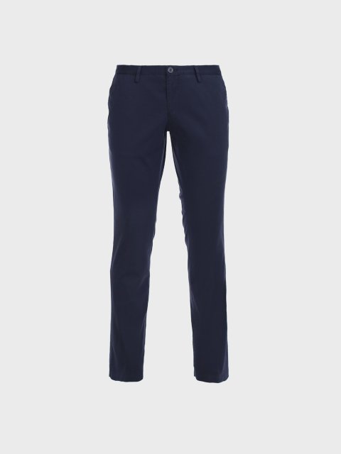 Темно-сині брюки BOSS з еластичної бавовни: фото - Invogue