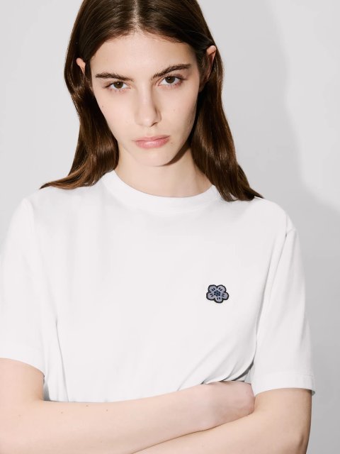 Біла футболка з вишивкою Kenzo з бавовни: фото 4 - Invogue
