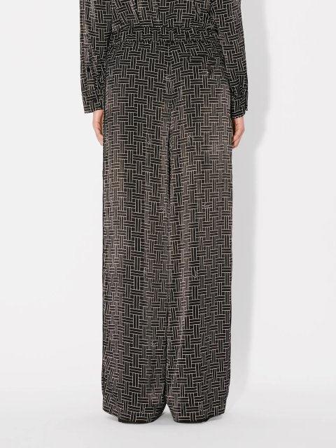 Черные брюки Kenzo с геометрическим узором: фото 2 - Invogue