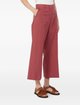 Бордові брюки Weekend Max Mara з бавовни та льону: фото 1 - Invogue