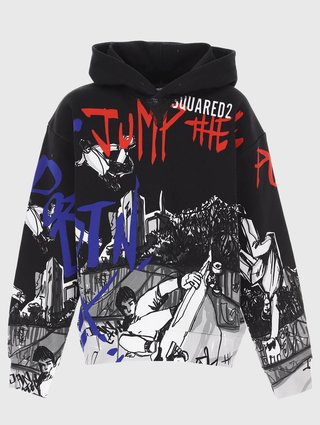 Чёрная кофта DSQUARED KID: фото - Invogue