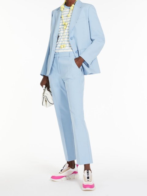 Блакитні брюки WEEKEND MAX MARA : фото 3 - Invogue