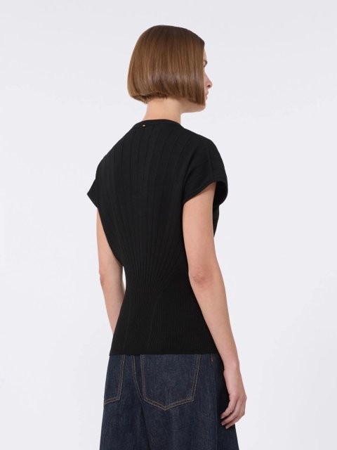 Чорна футболка SPORTMAX з суміші віскози: фото 3 - Invogue