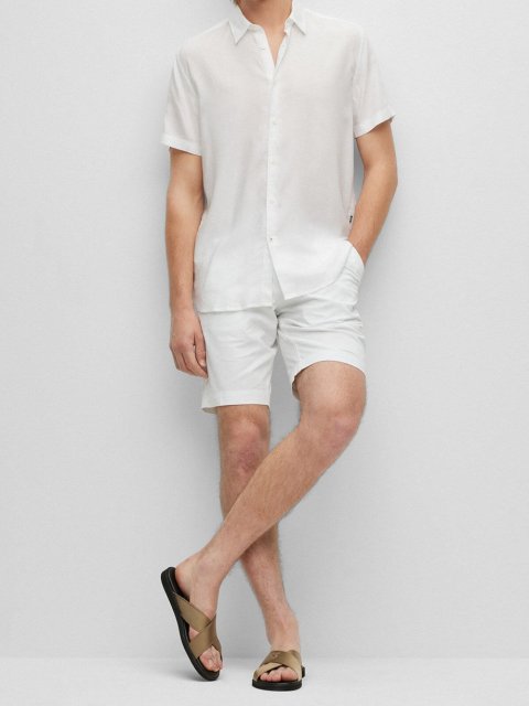 Бежевые шлепанцы BOSS: фото 4 - Invogue