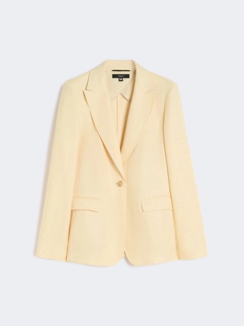 Жовтий жакет Weekend Max Mara з чистого льону: фото - Invogue
