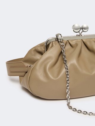 Темно-бежевая сумка Pasticcino Weekend MaxMara кожаная: фото 3 - Invogue