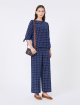 Темно-сині брюки WEEKEND MAX MARA з чистого шовку: фото 1 - Invogue