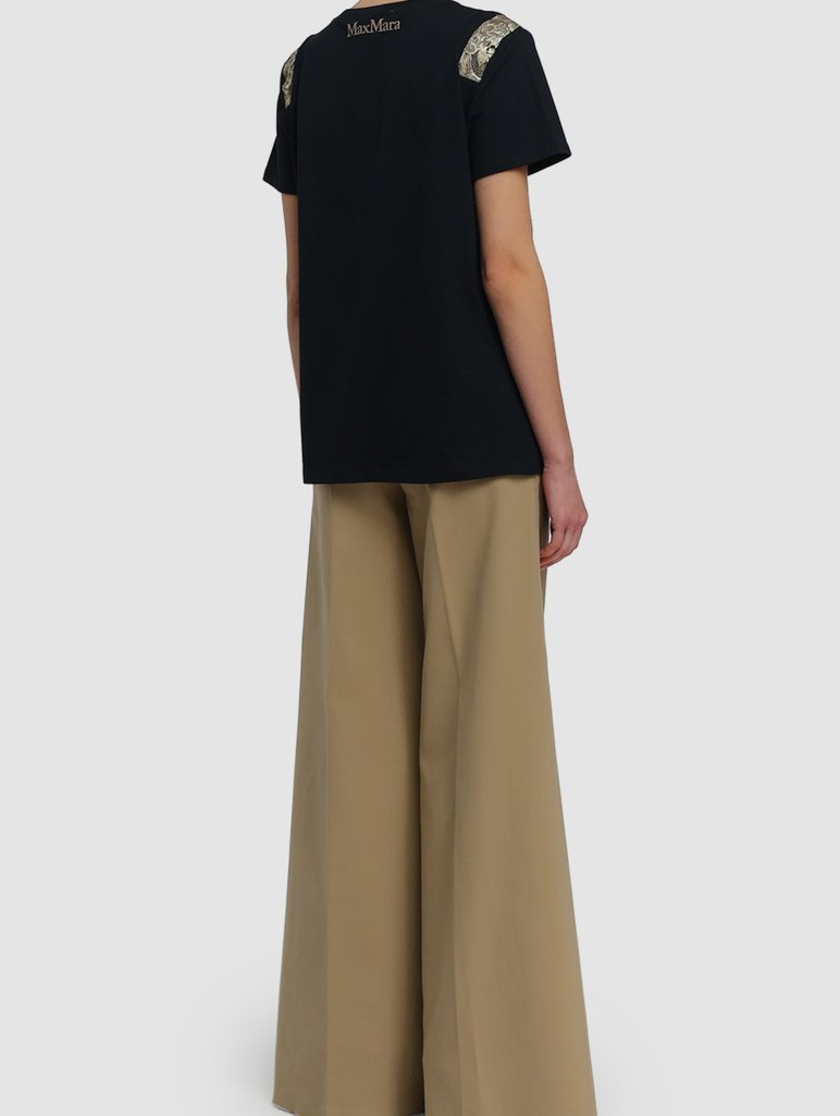 Кремовые брюки MAX MARA: фото 2 - Invogue