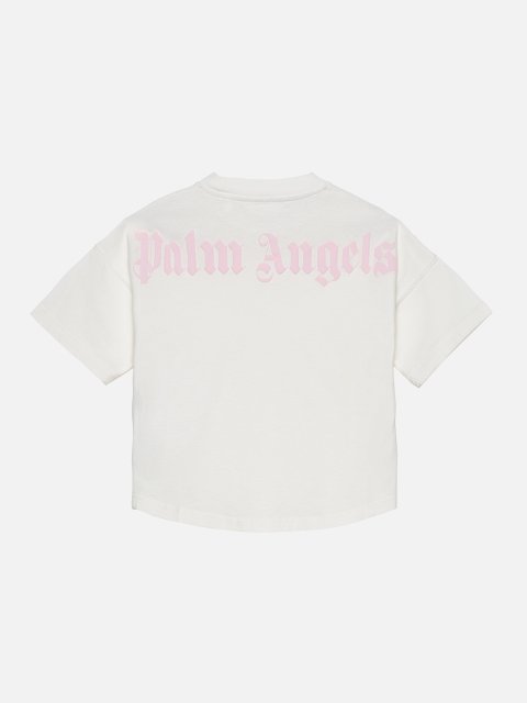 Біла футболка з принтом логотипа Palm Angels з бавовни: фото 1 - Invogue