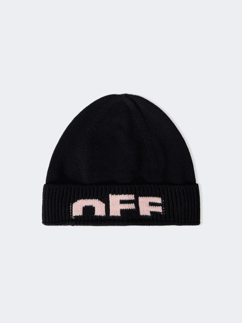 Чорна шапка OFF-WHITE KIDS з бавовни: фото - Invogue