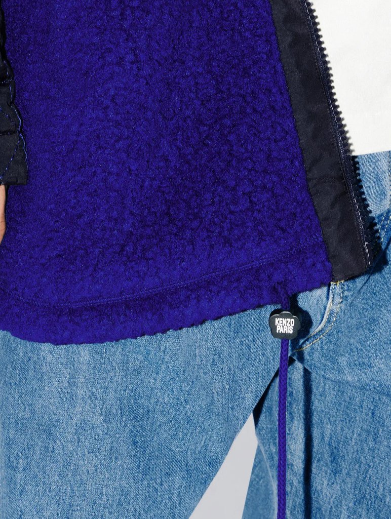 Синяя куртка KENZO на молнии с логотипом: фото 5 - Invogue
