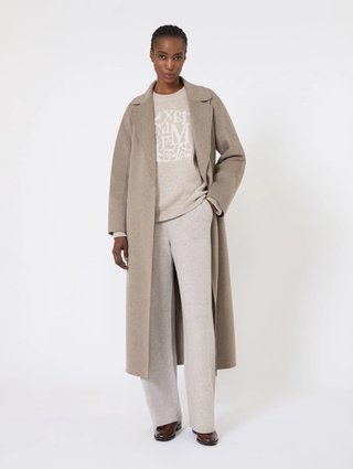 Серое пальто MAX MARA из шерсти: фото 1 - Invogue