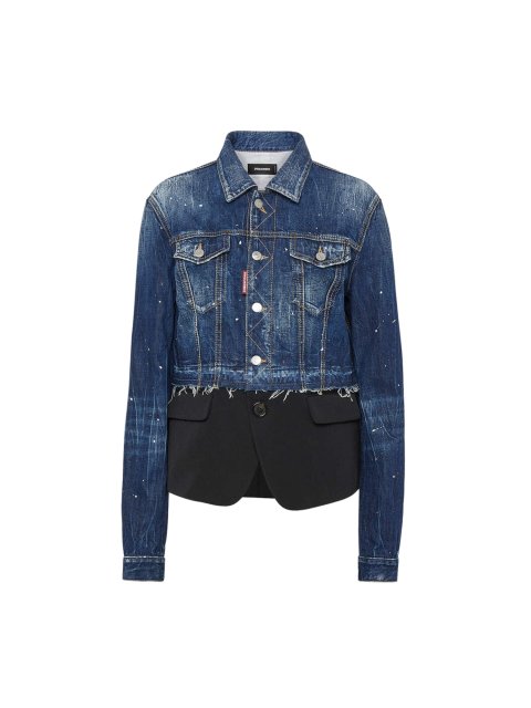 Синя куртка DSQUARED KID з бавовни: фото - Invogue