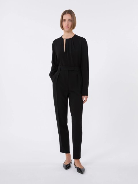 Чорна блуза MAX MARA з каді: фото 1 - Invogue