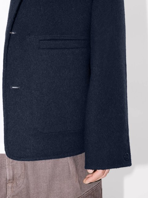 Синий пиджак KENZO из шерсти и альпаки: фото 5 - Invogue